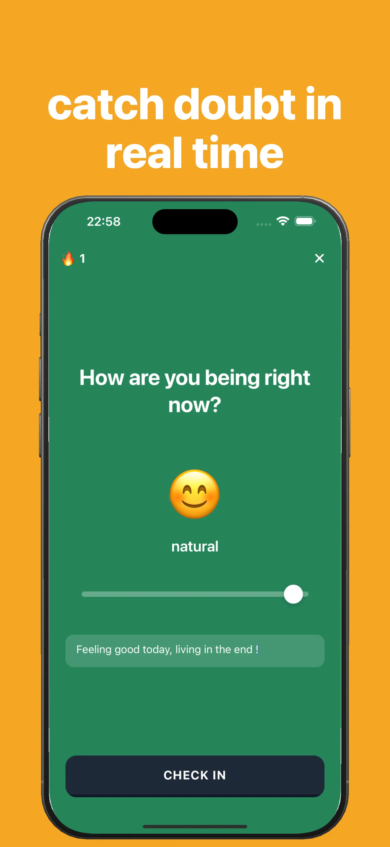 Mani app catch and reframe doubt patterns screen